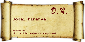 Dobai Minerva névjegykártya